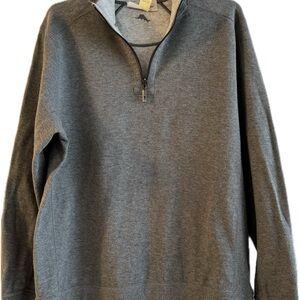 Tommy Bahama Charcoal Zip-Up Sweater